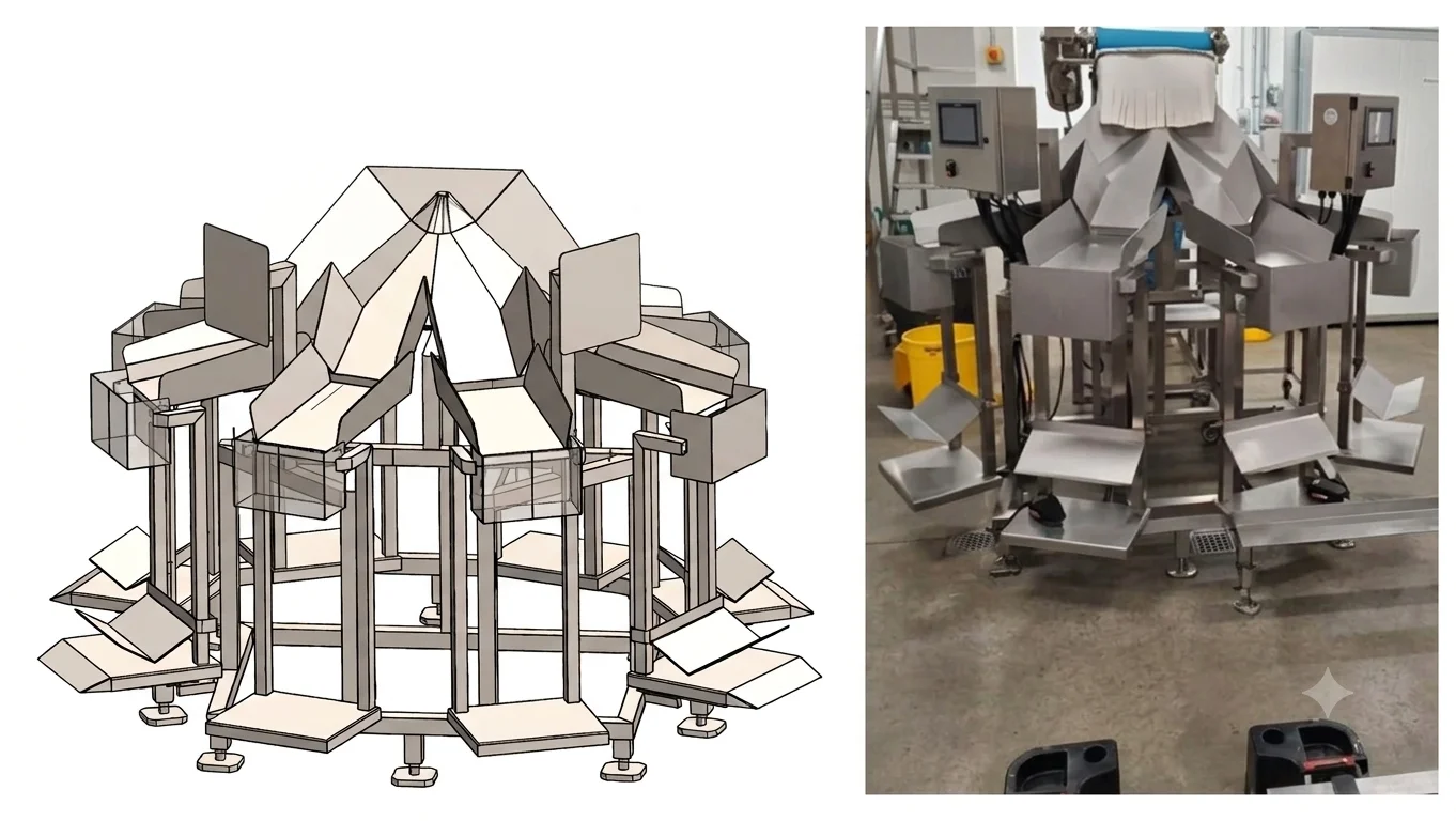 Bulk Bagging Machine, mechanical equipment engineered by VitroVentures