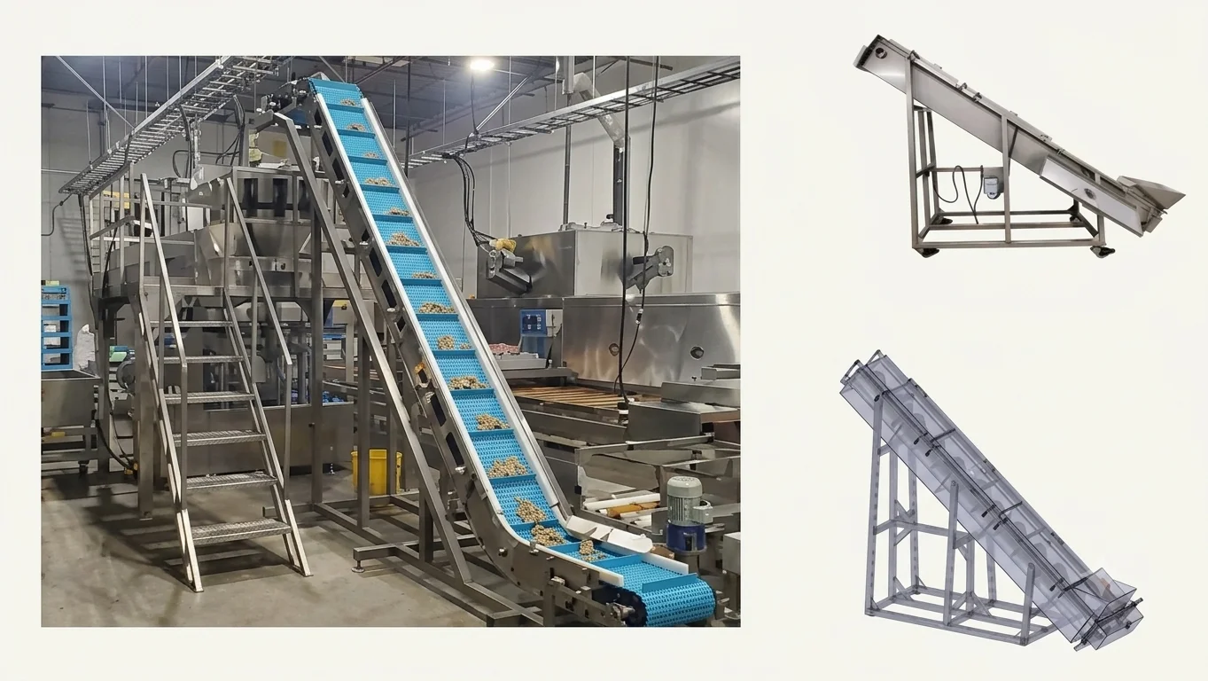 Inclined Screw Conveyors, mechanical equipment engineered by VitroVentures