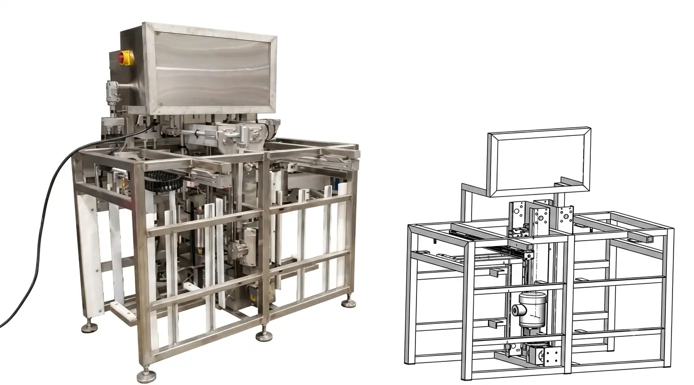 Tray Indexer, mechanical equipment engineered by VitroVentures